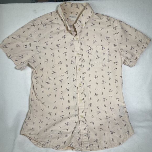 Obey Propaganda Casual Shirt Pattern Button Up Short Sleeve Men's Size Large - Picture 1 of 5